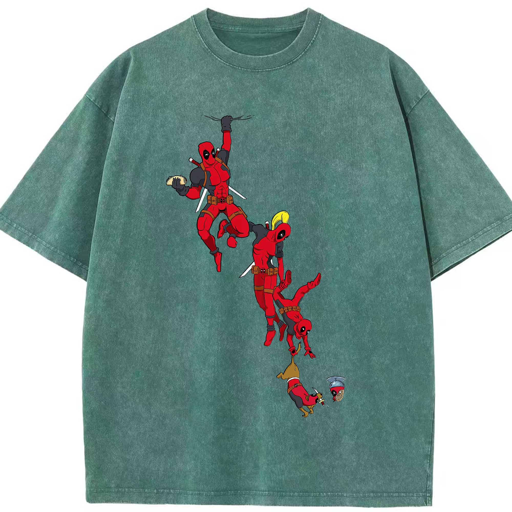（画像用） Deadpool デッドプール 綿100% ヴィンテージ風 半袖Tシャツ（フロントプリント）